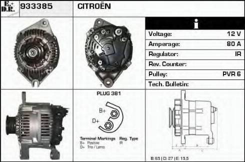 EDR 933385 - Alternator autospares.lv