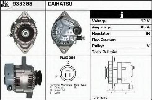 EDR 933388 - Alternator autospares.lv