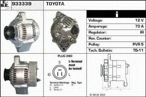 EDR 933339 - Alternator autospares.lv