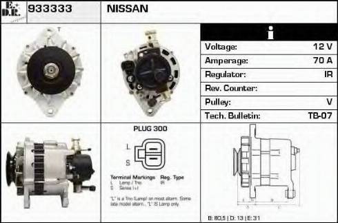 EDR 933333 - Alternator autospares.lv