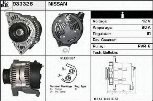 EDR 933326 - Alternator autospares.lv