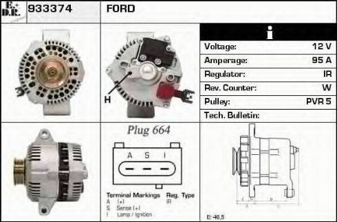 EDR 933374 - Alternator autospares.lv