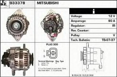 EDR 933378 - Alternator autospares.lv