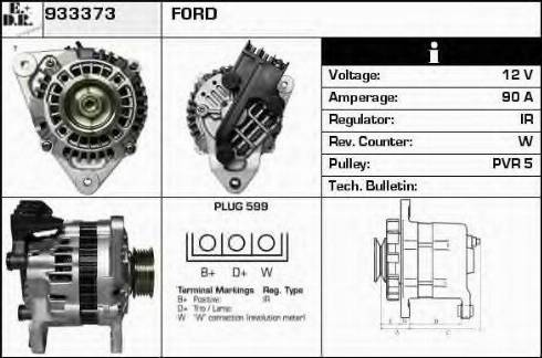 EDR 933373 - Alternator autospares.lv