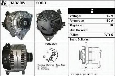 EDR 933295 - Alternator autospares.lv