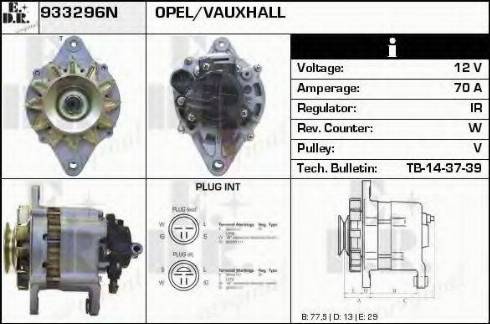 EDR 933296N - Alternator autospares.lv