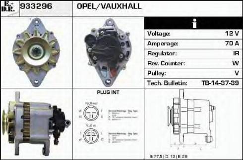 EDR 933296 - Alternator autospares.lv