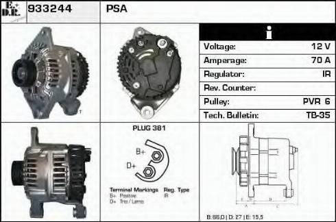 EDR 933244 - Alternator autospares.lv