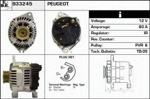 EDR 933245 - Alternator autospares.lv