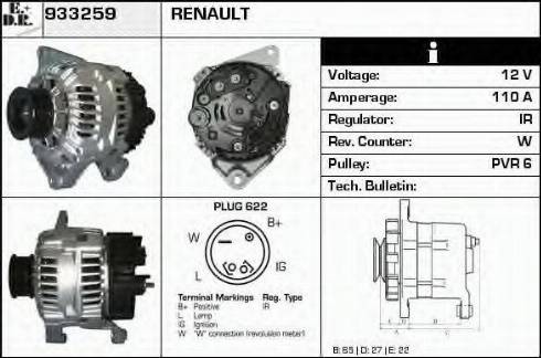 EDR 933259 - Alternator autospares.lv