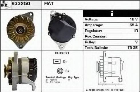 EDR 933250 - Alternator autospares.lv