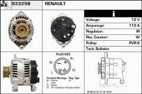 EDR 933258 - Alternator autospares.lv