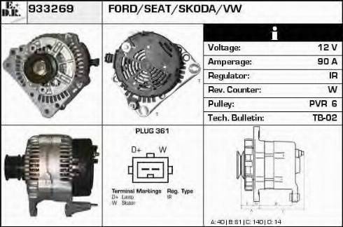 EDR 933269 - Alternator autospares.lv