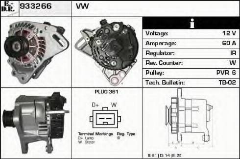 EDR 933266 - Alternator autospares.lv