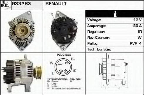 EDR 933263 - Alternator autospares.lv