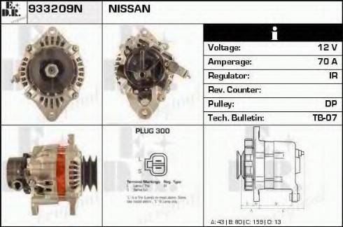 EDR 933209N - Alternator autospares.lv