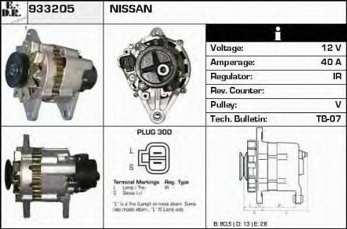 EDR 933205 - Alternator autospares.lv