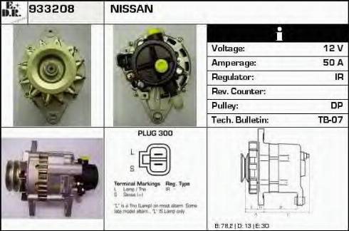 EDR 933208 - Alternator autospares.lv