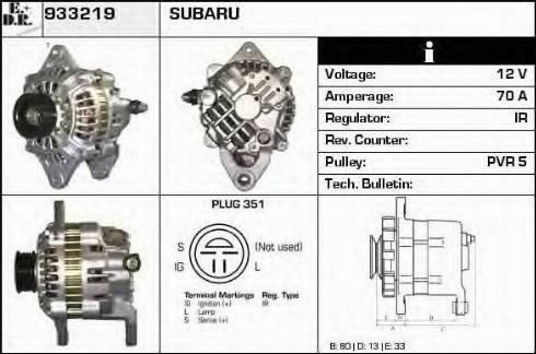 EDR 933219 - Alternator autospares.lv