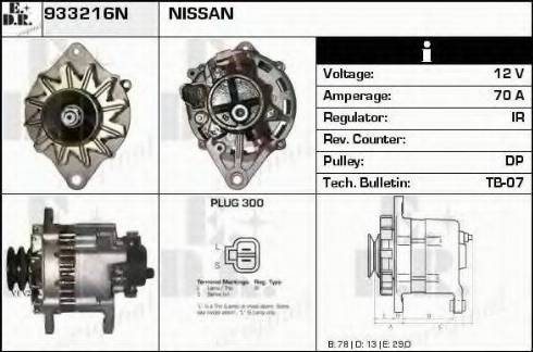 EDR 933216N - Alternator autospares.lv