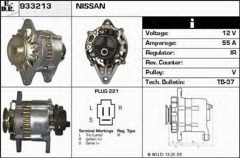 EDR 933213 - Alternator autospares.lv