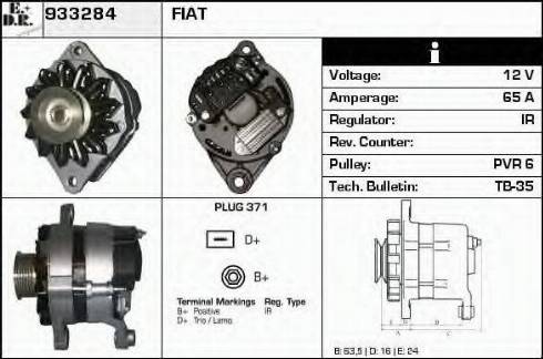 EDR 933284 - Alternator autospares.lv