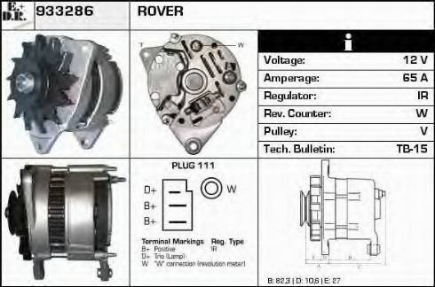 EDR 933286 - Alternator autospares.lv
