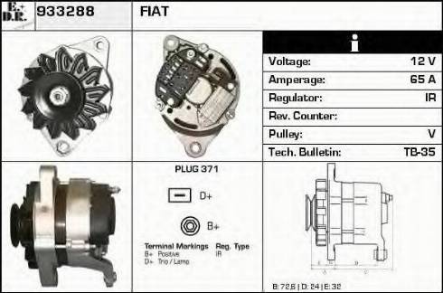 EDR 933288 - Alternator autospares.lv