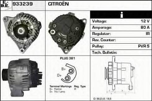 EDR 933239 - Alternator autospares.lv