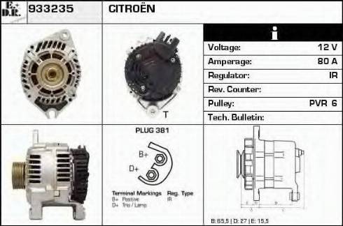 EDR 933235 - Alternator autospares.lv