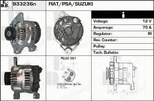 EDR 933236N - Alternator autospares.lv