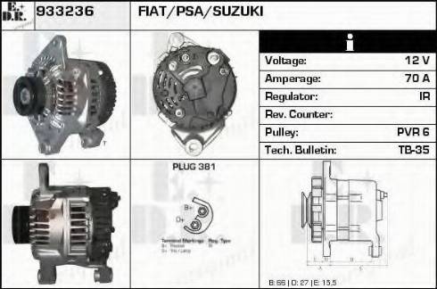 EDR 933236 - Alternator autospares.lv