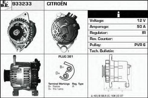 EDR 933233 - Alternator autospares.lv