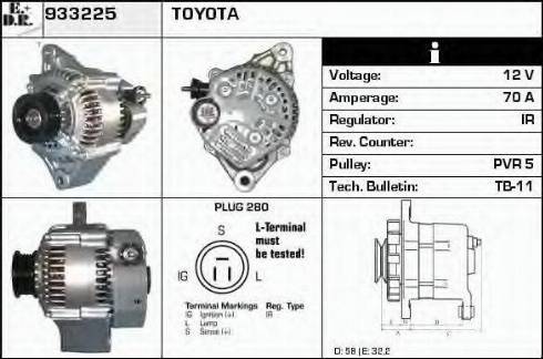 EDR 933225 - Alternator autospares.lv