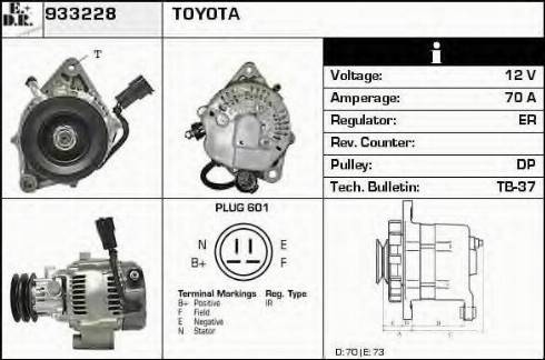 EDR 933228 - Alternator autospares.lv