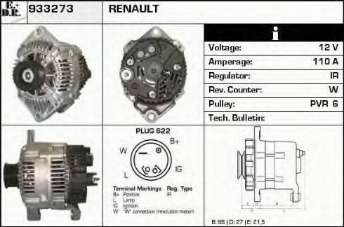 EDR 933273 - Alternator autospares.lv