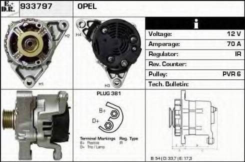 EDR 933797 - Alternator autospares.lv