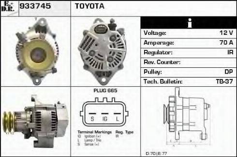 EDR 933745 - Alternator autospares.lv