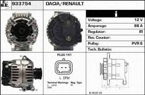 EDR 933754 - Alternator autospares.lv