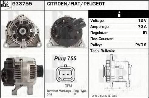 EDR 933755 - Alternator autospares.lv