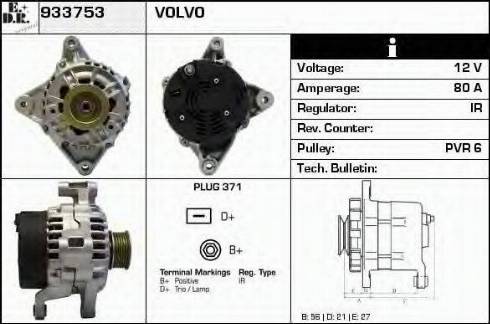 EDR 933753 - Alternator autospares.lv