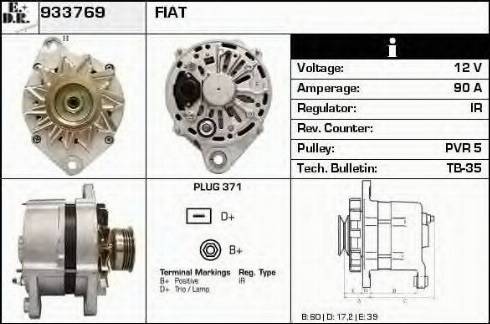 EDR 933769 - Alternator autospares.lv