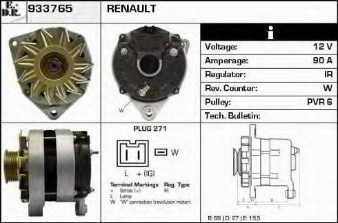 EDR 933765 - Alternator autospares.lv