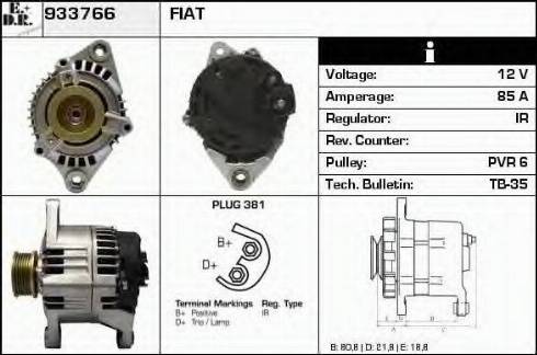 EDR 933766 - Alternator autospares.lv