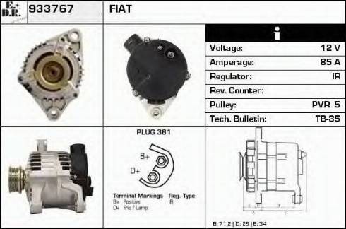 EDR 933767 - Alternator autospares.lv