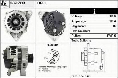 EDR 933703 - Alternator autospares.lv