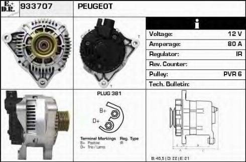 EDR 933707 - Alternator autospares.lv