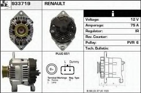 EDR 933719 - Alternator autospares.lv