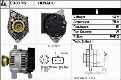 EDR 933715 - Alternator autospares.lv