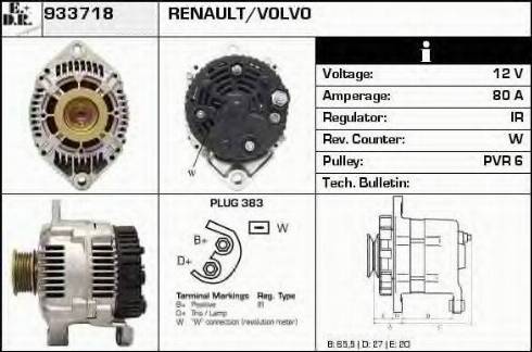 EDR 933718 - Alternator autospares.lv